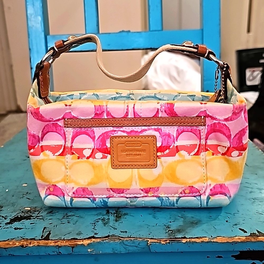 Mini rainbow coach bag